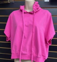 RAE MODE Women's Cloud Nine Cropped Hoodie in hot pink - women's top