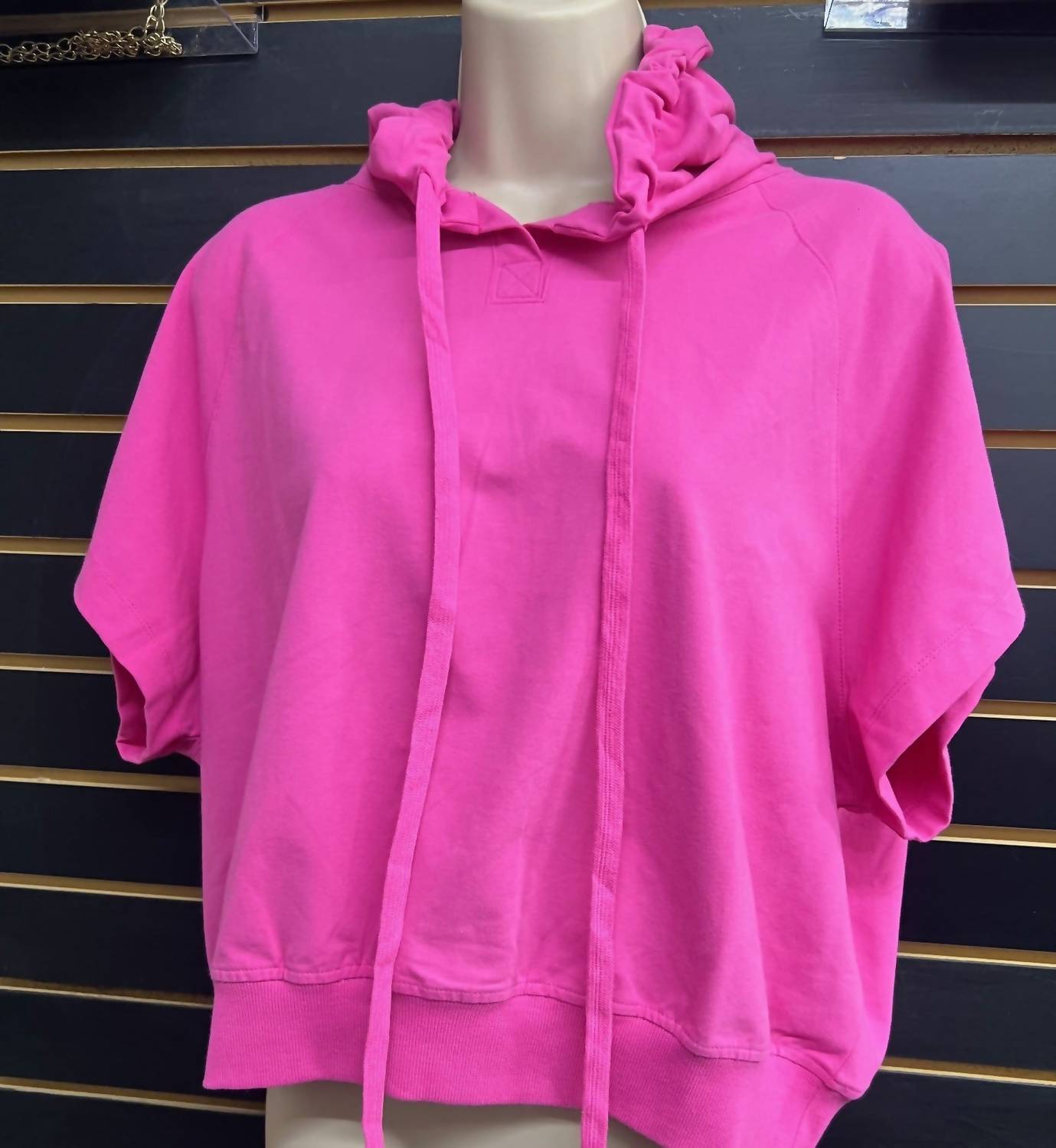 RAE MODE Women's Cloud Nine Cropped Hoodie in hot pink - women's top