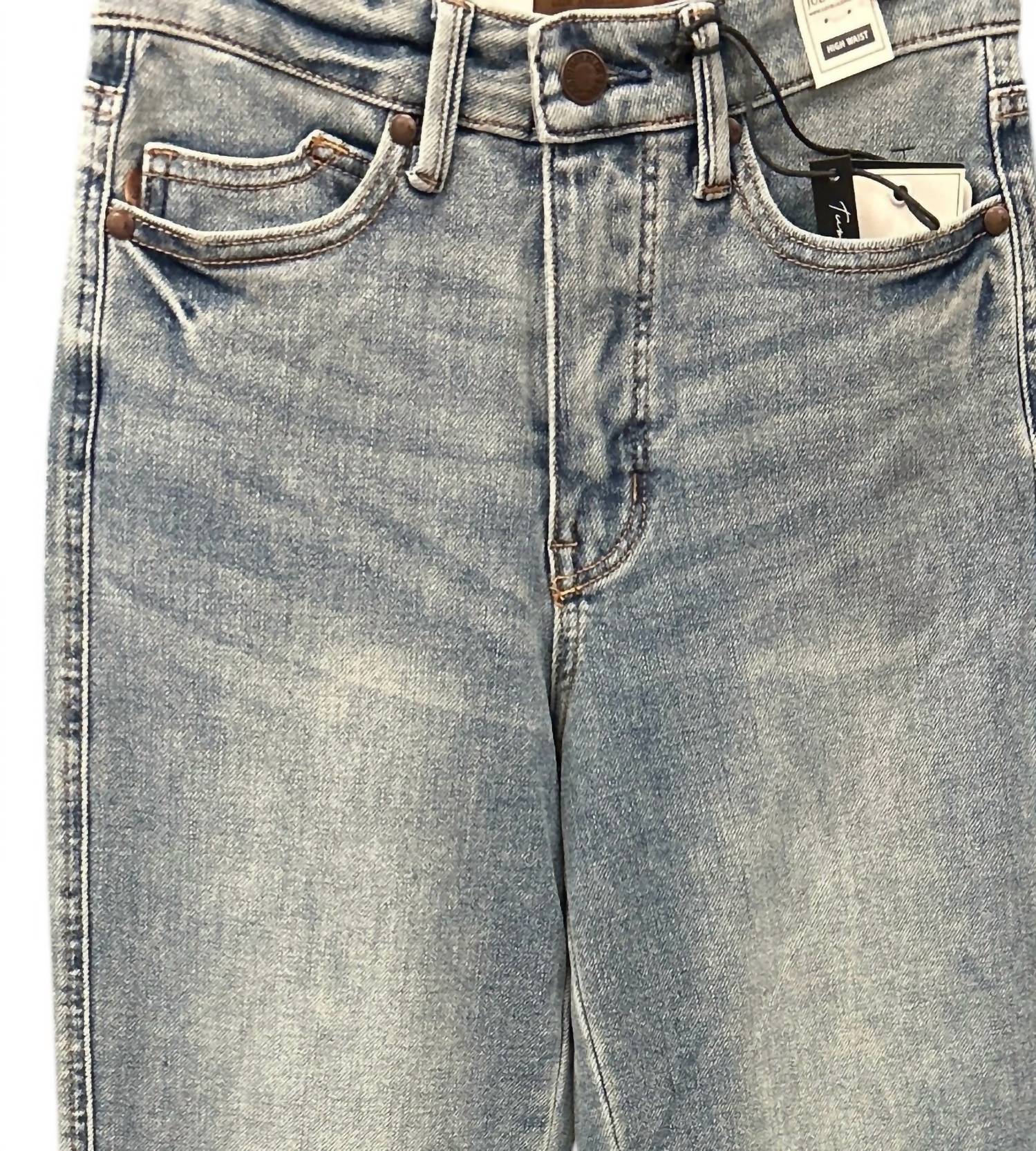 Judy Blue - Women's High Waist Tummy Control Slim Straight Jeans