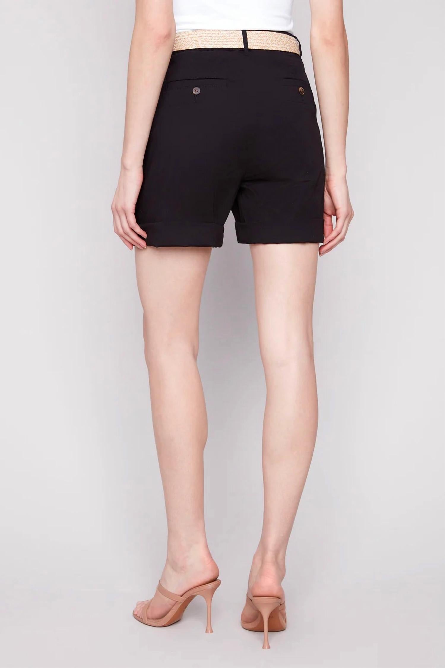 Charlie B - Cuff Shorts W/belt