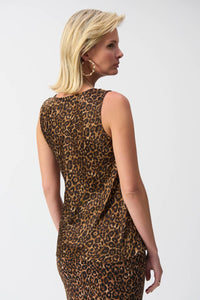 Joseph Ribkoff - Fitted Hip-length Cowl Neck Top