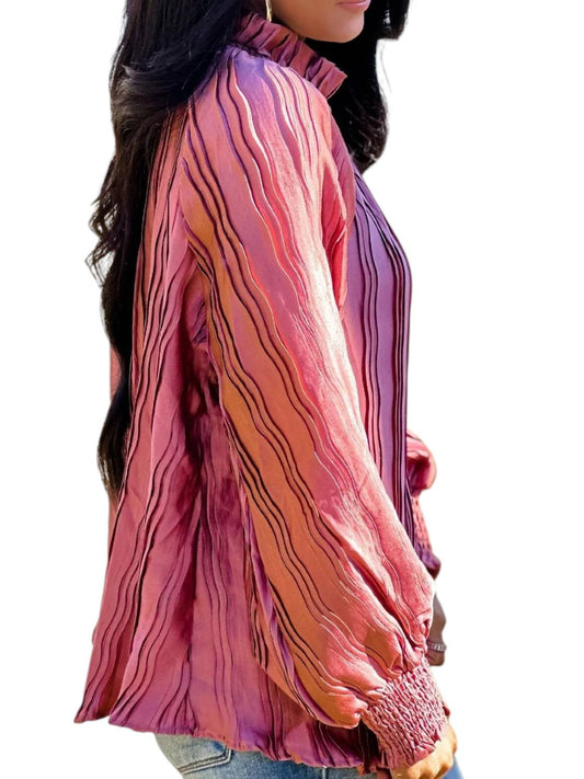 Glam - Don’t Mean A Thing Smocked Cuffs Top