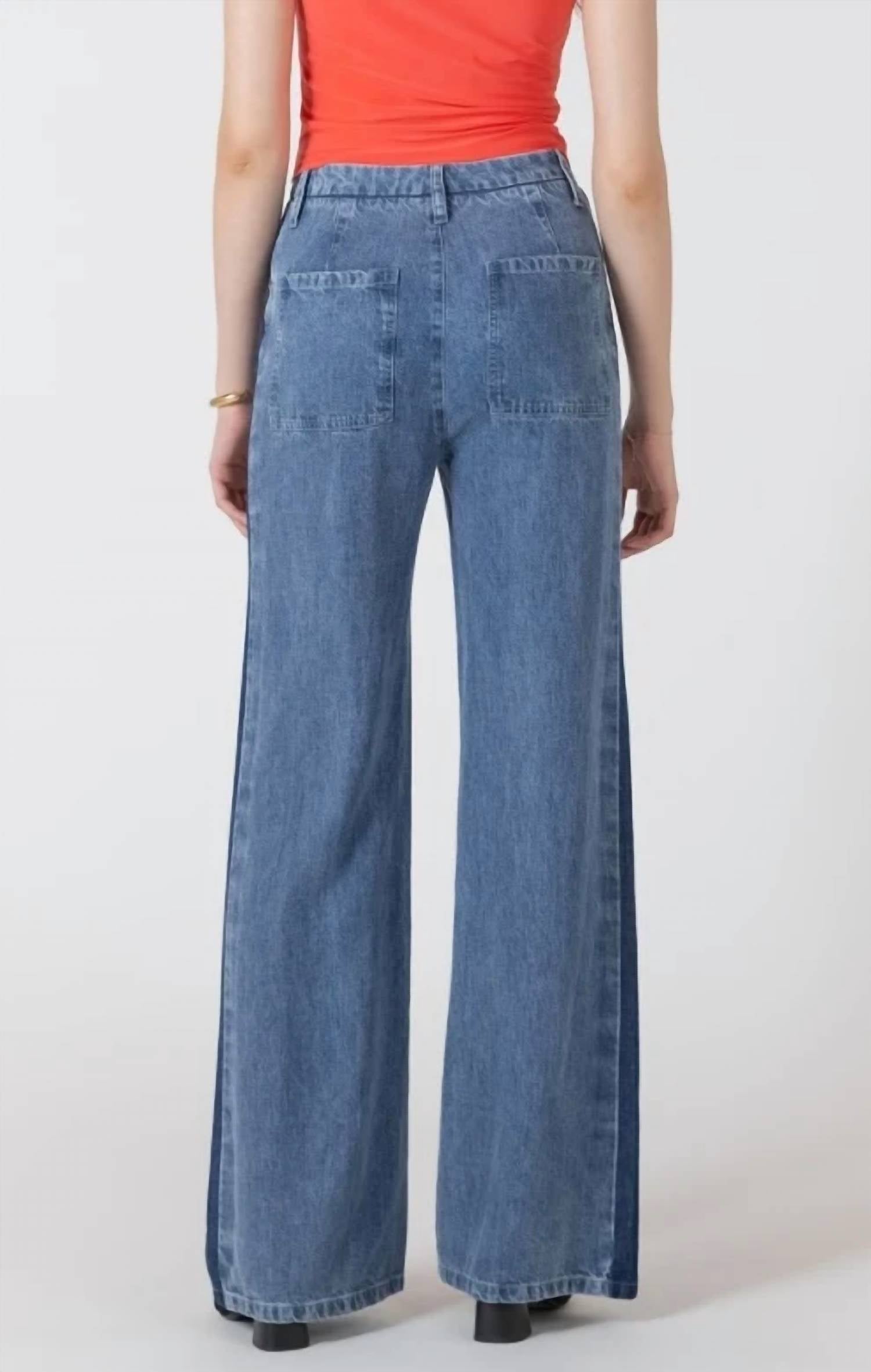 Black Tape - Drapey Two Tone Trousers