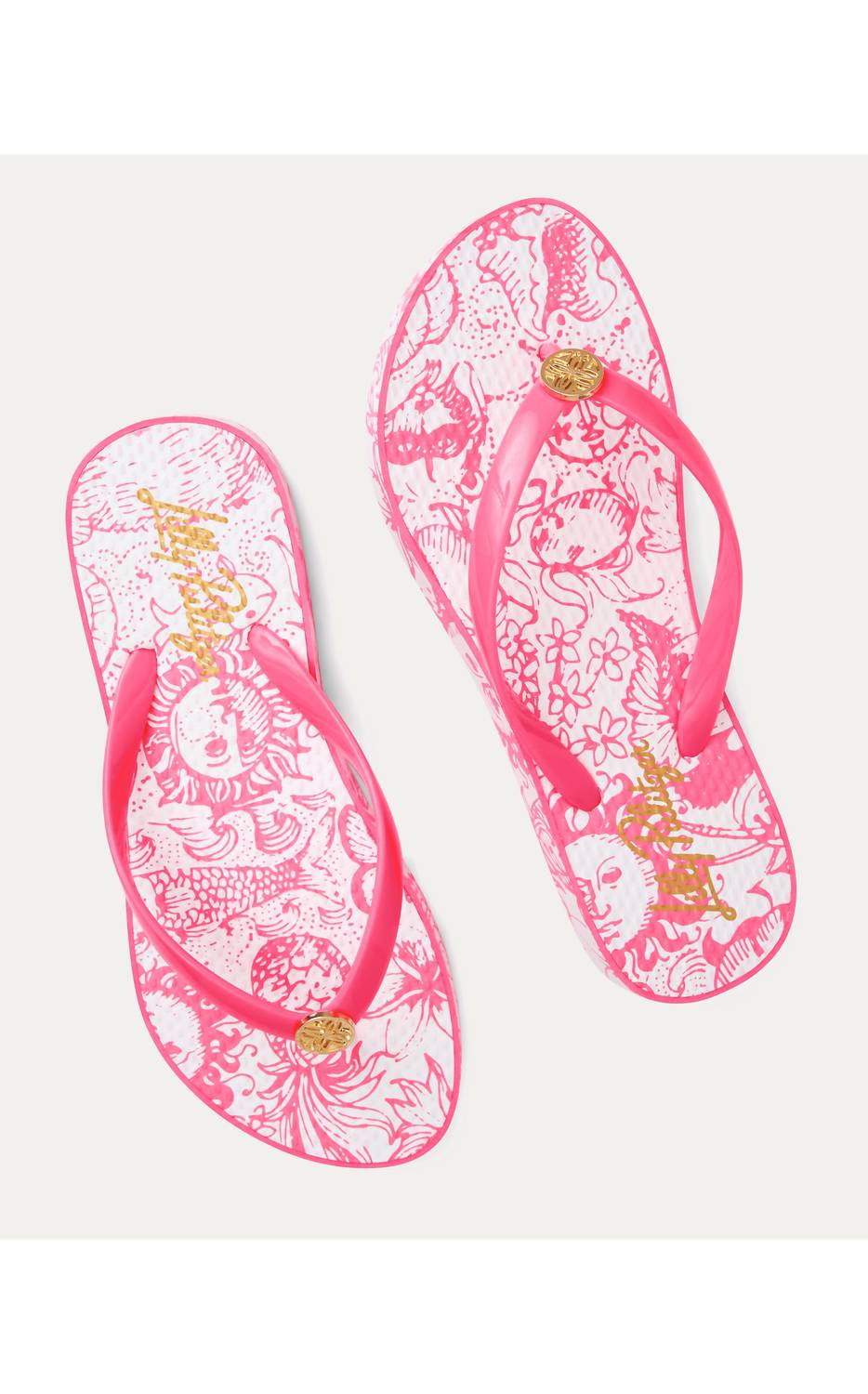 Lilly Pulitzer Women's Pool Flip Flop in cherry blossom pink lil fleur de lilly shoe - women's sandal - view 4