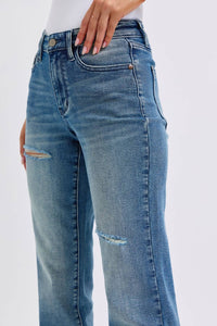 Judy Blue - Midrise Destroyed Dad Jeans