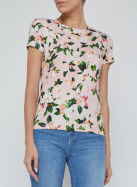 L'Agence - Ressi Short Sleeve Rose Print Tee