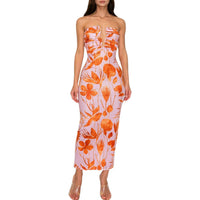 Dress Forum - Short Sleeve Woven Midi Dress