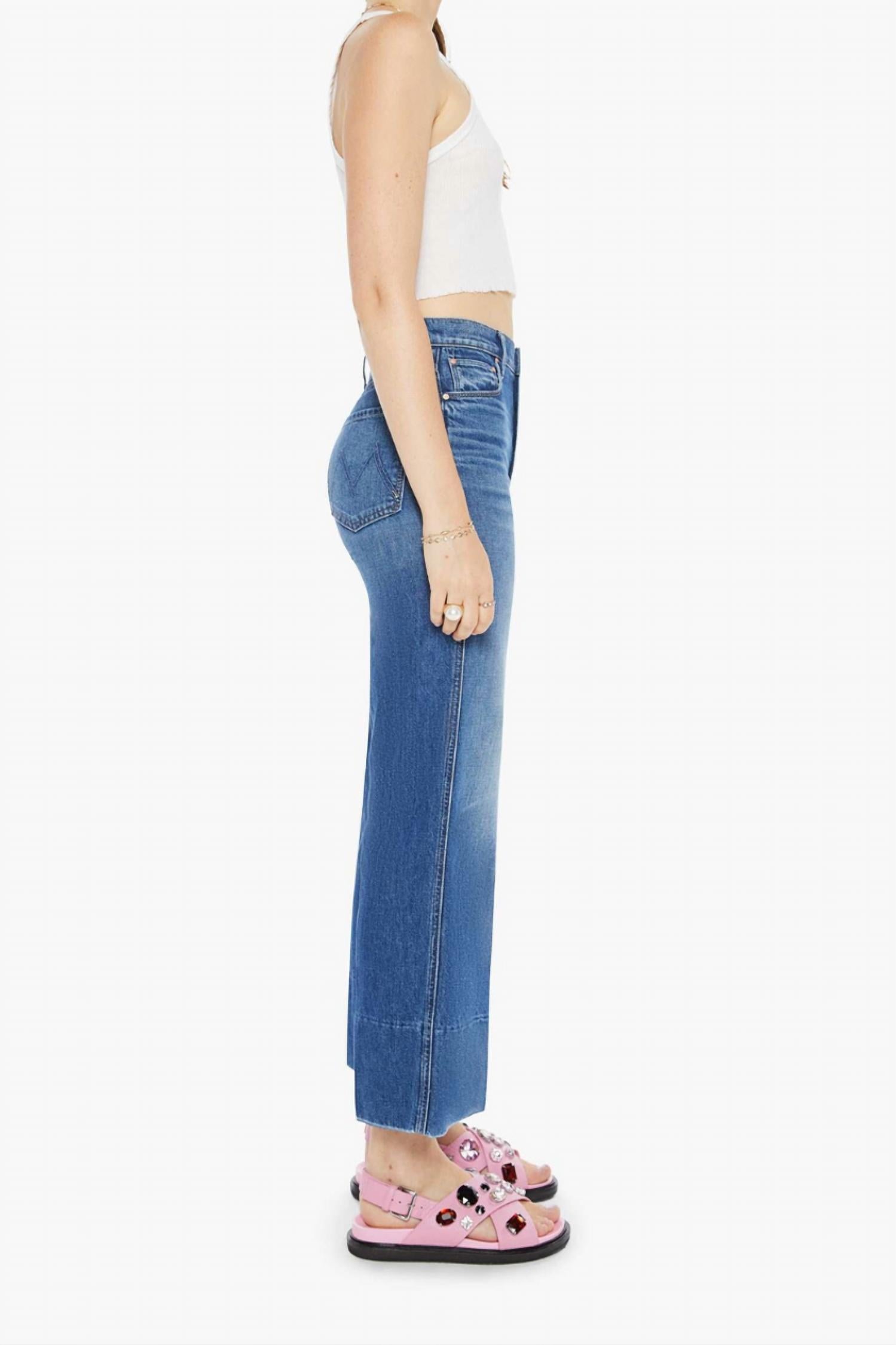Mother - Maven Wide Hem Ankle Jeans