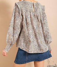 Kori - Ruffle Sleeve Smock Blouse