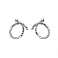 Gold & Honey - Women's Crossover Bangle Bracelet And Hoop Earrings Set