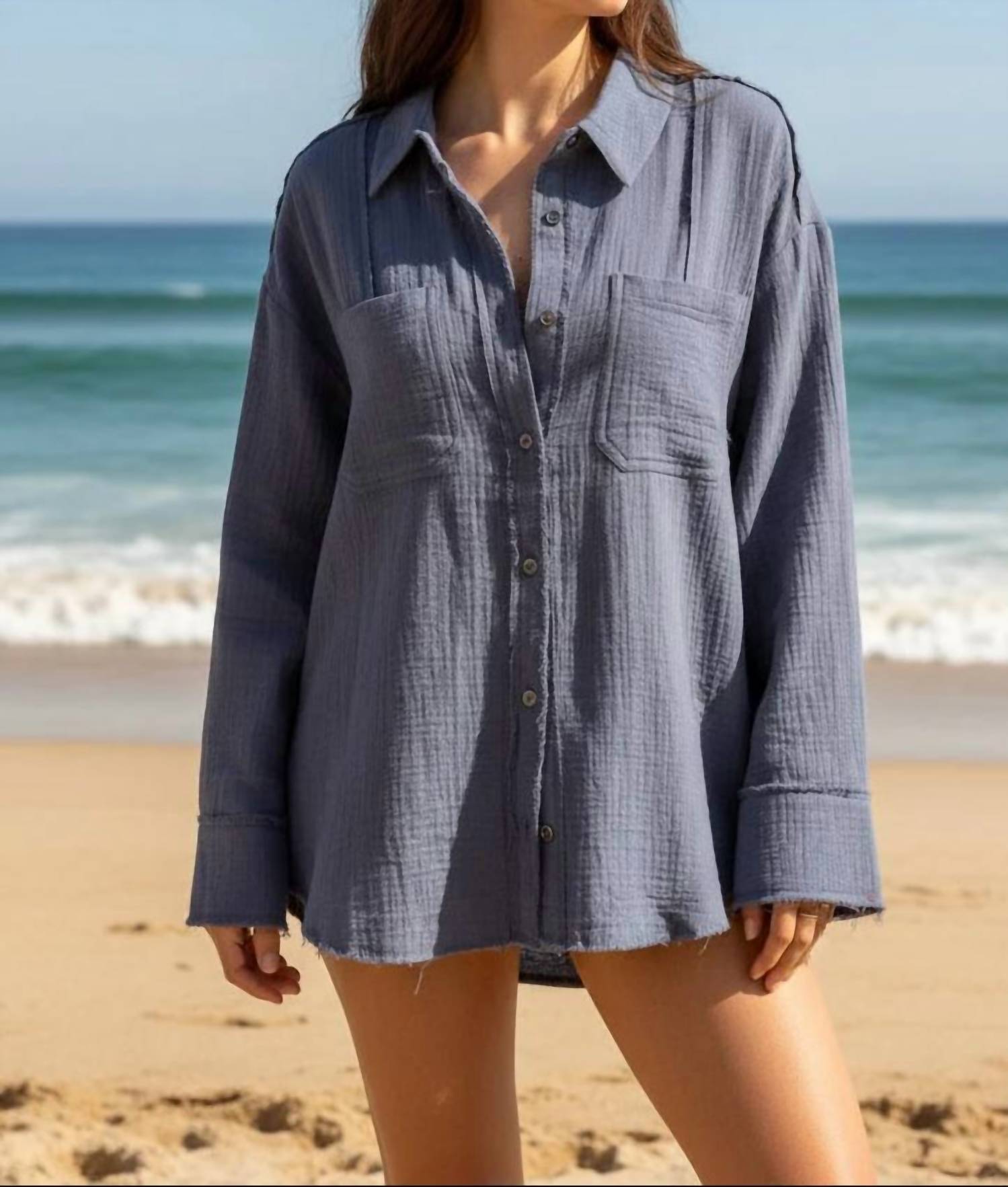 O'Neill - Frayed Hem Lightweight Top