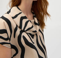 Joseph Ribkoff - Abstract Print Cowl Neck Top