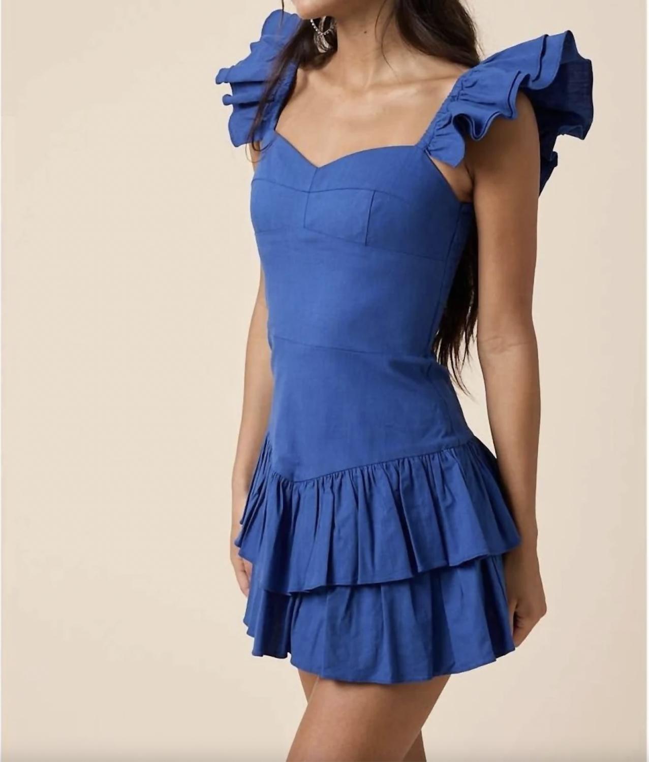 Sky To Moon - Women's Wing Strap Layered Mini Dress