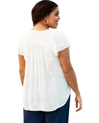 On The Plus Side - Karla Embroidered Blouse - PLUS