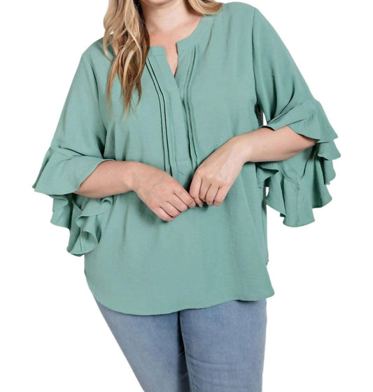 Gigio - Gloria Ruffle Bell Sleeve Top