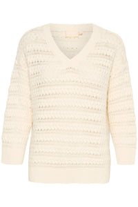 Soaked In Luxury - Skylah V-neck Three Quarter Sleeve Pullover