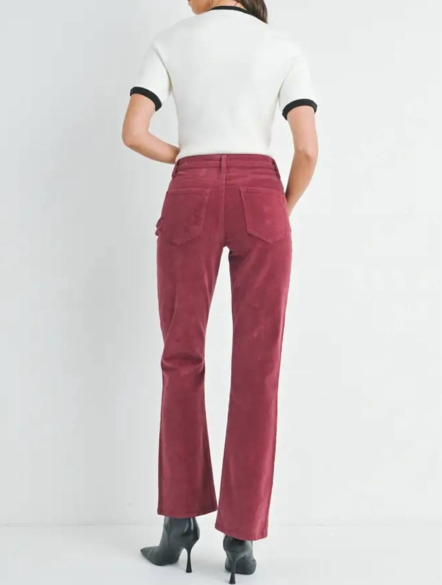 Just Black Denim - Slim Bootcut Corduroy Pant