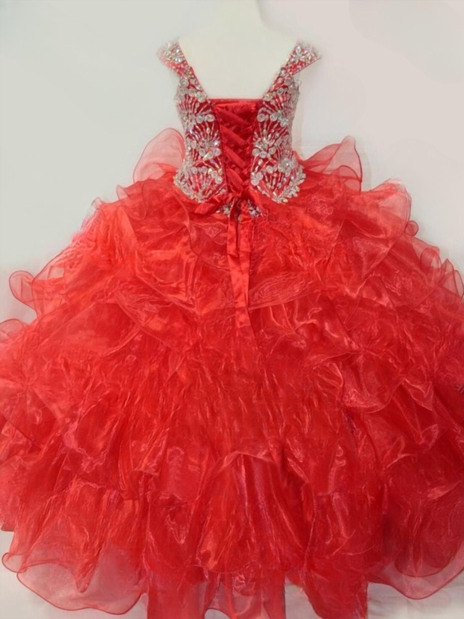 Little Rosie - Girl's Glitz Long Pageant Dress