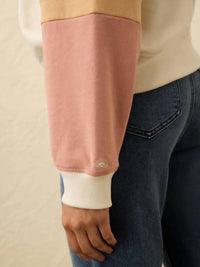 Faherty High Standard Fleece Quarter Zip Sweater in sunset dusk - women's sweater - alternate view