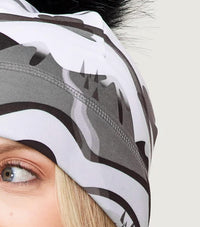 krimson klover Illustrated Beanie in saint anton grey - women's hat - alternate view