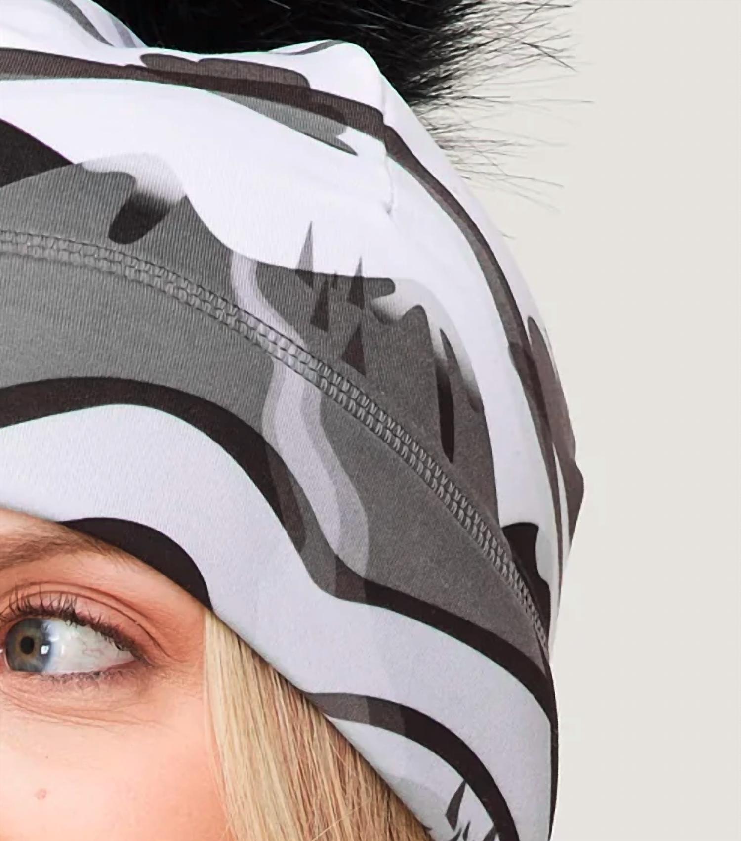 krimson klover Illustrated Beanie in saint anton grey - women's hat - alternate view