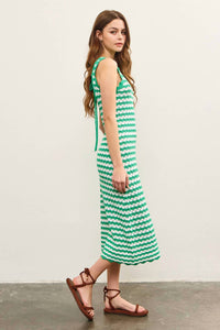 Mustard Seed - Celine Textured Wave Tie Back Dress