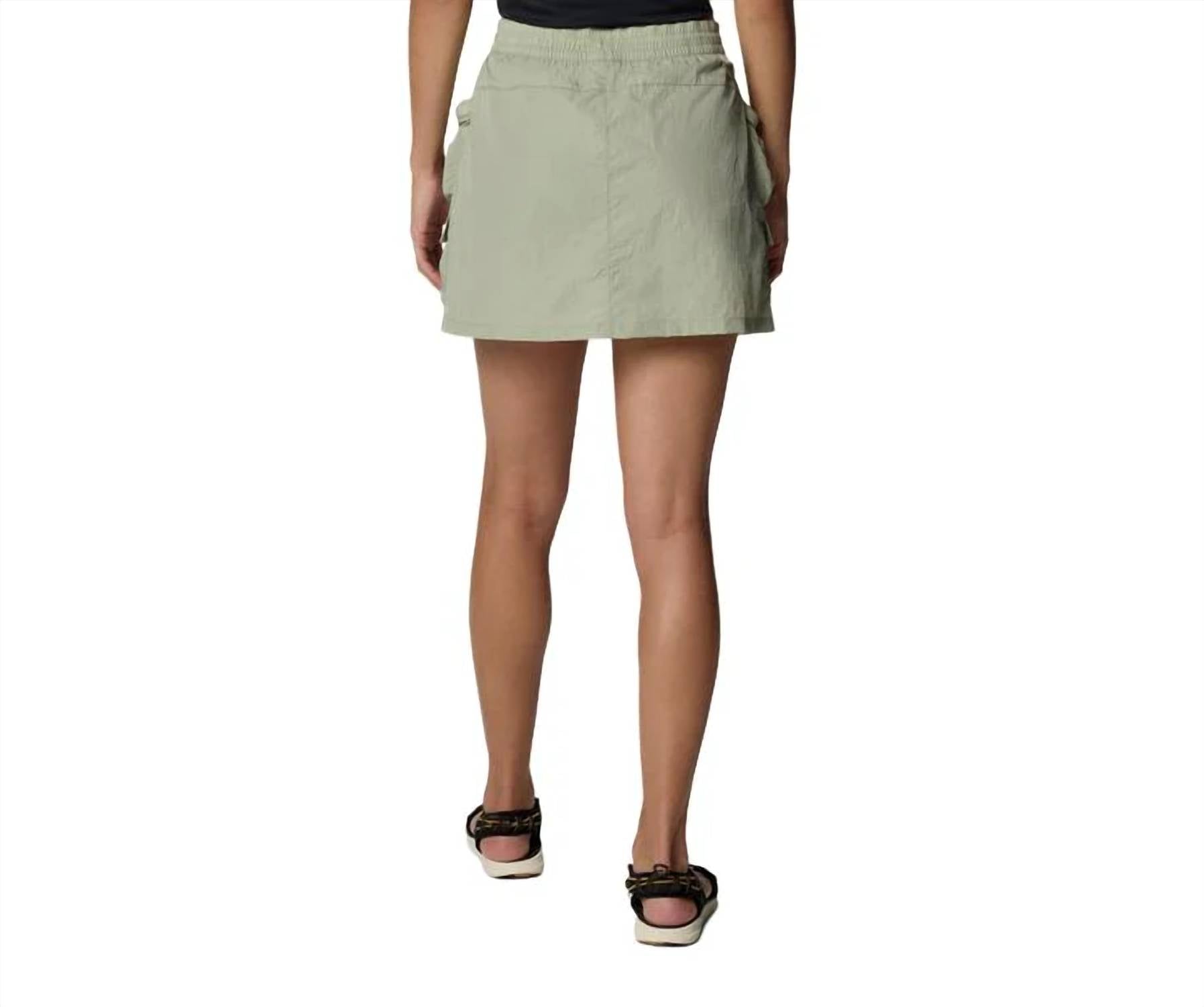 Columbia elevated view cargo skort in green - women's shorts - alternate view