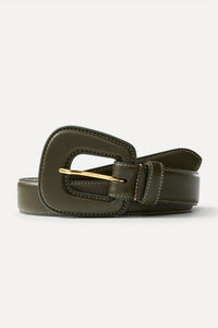 Veronica Beard Women's Elsy Belt in cypress - women's accessory - alternate view