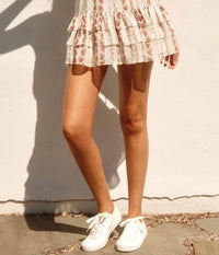 Dress Forum - Rosie Stripe Tiered Ruffle Mini Skirt