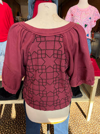 Ivy Jane - Women's Quilted Pattern Knit Top