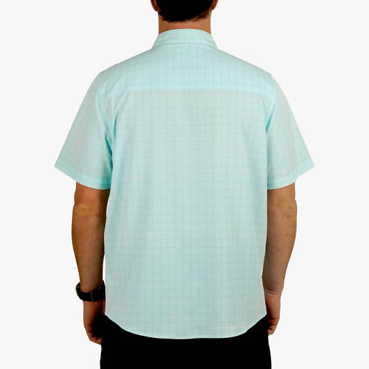 Aftco - Air-o Mesh Printed Short Sleeve Button Down Shirt