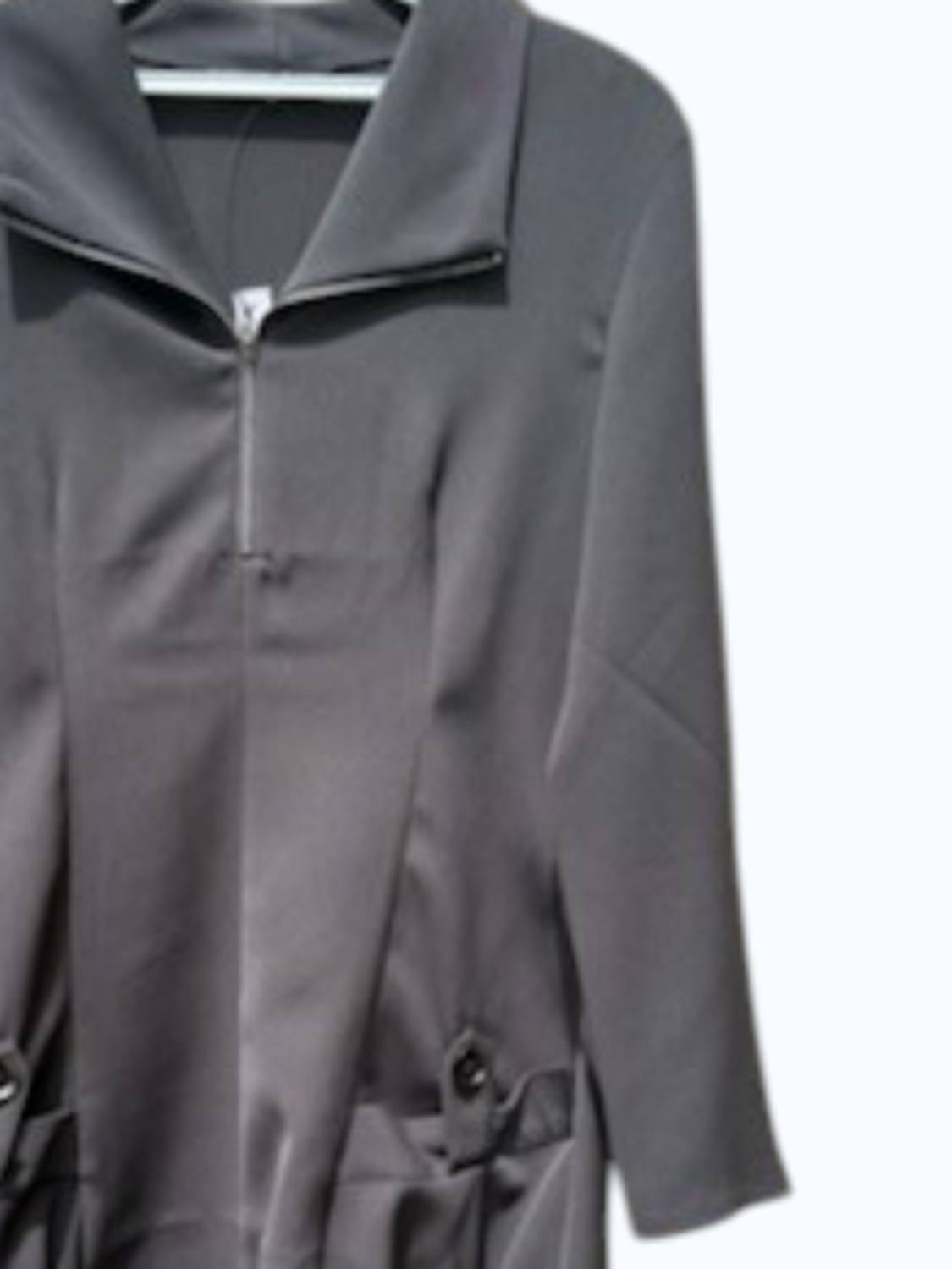 Samuel Dong Women's Coat Dress in jade - women's dress - detail view