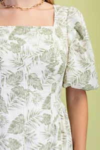 Gigio - Palm Print Midi Dress