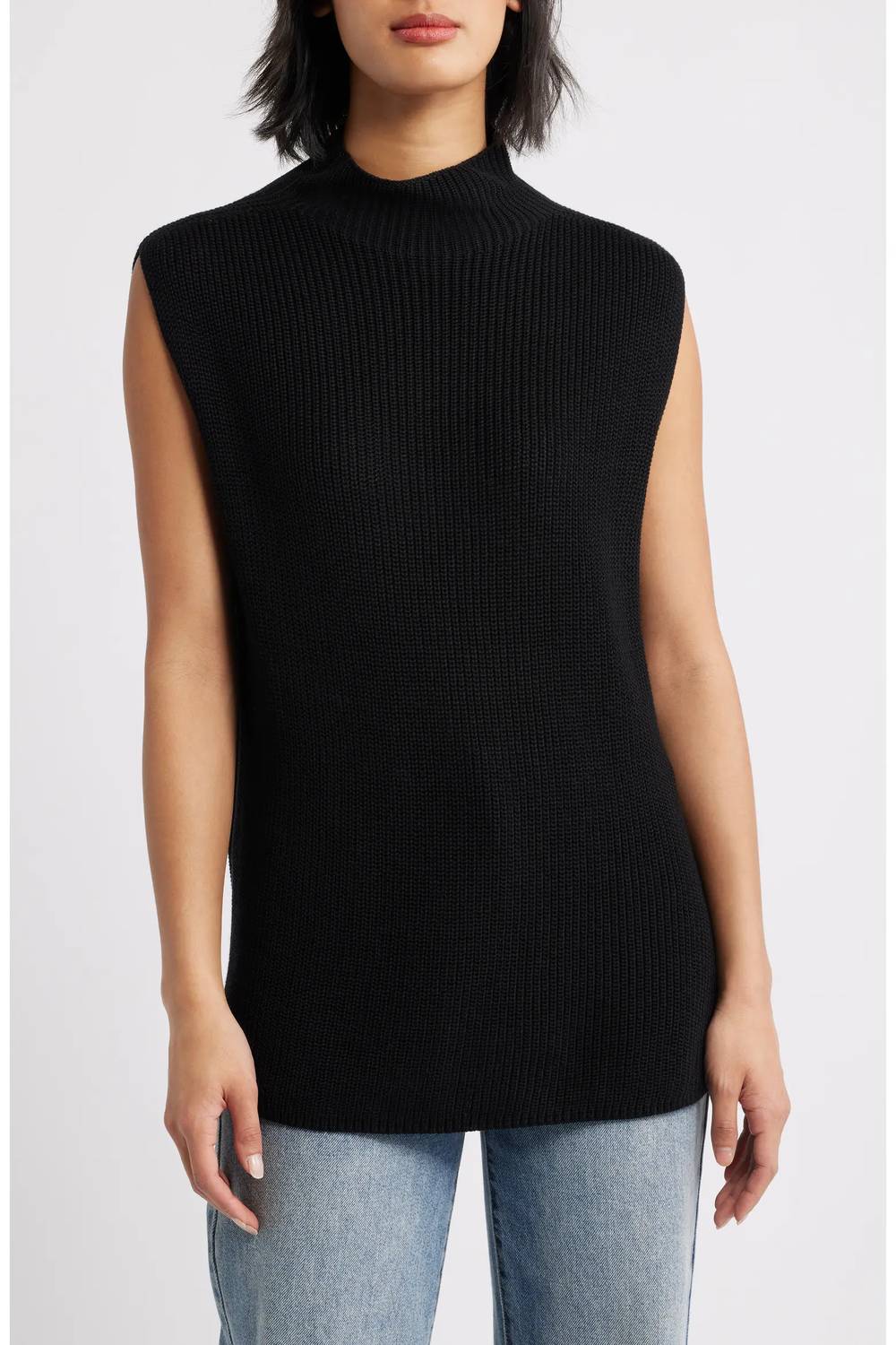 Bella Dahl - Sleeveless Mock Neck Tunic Sweater