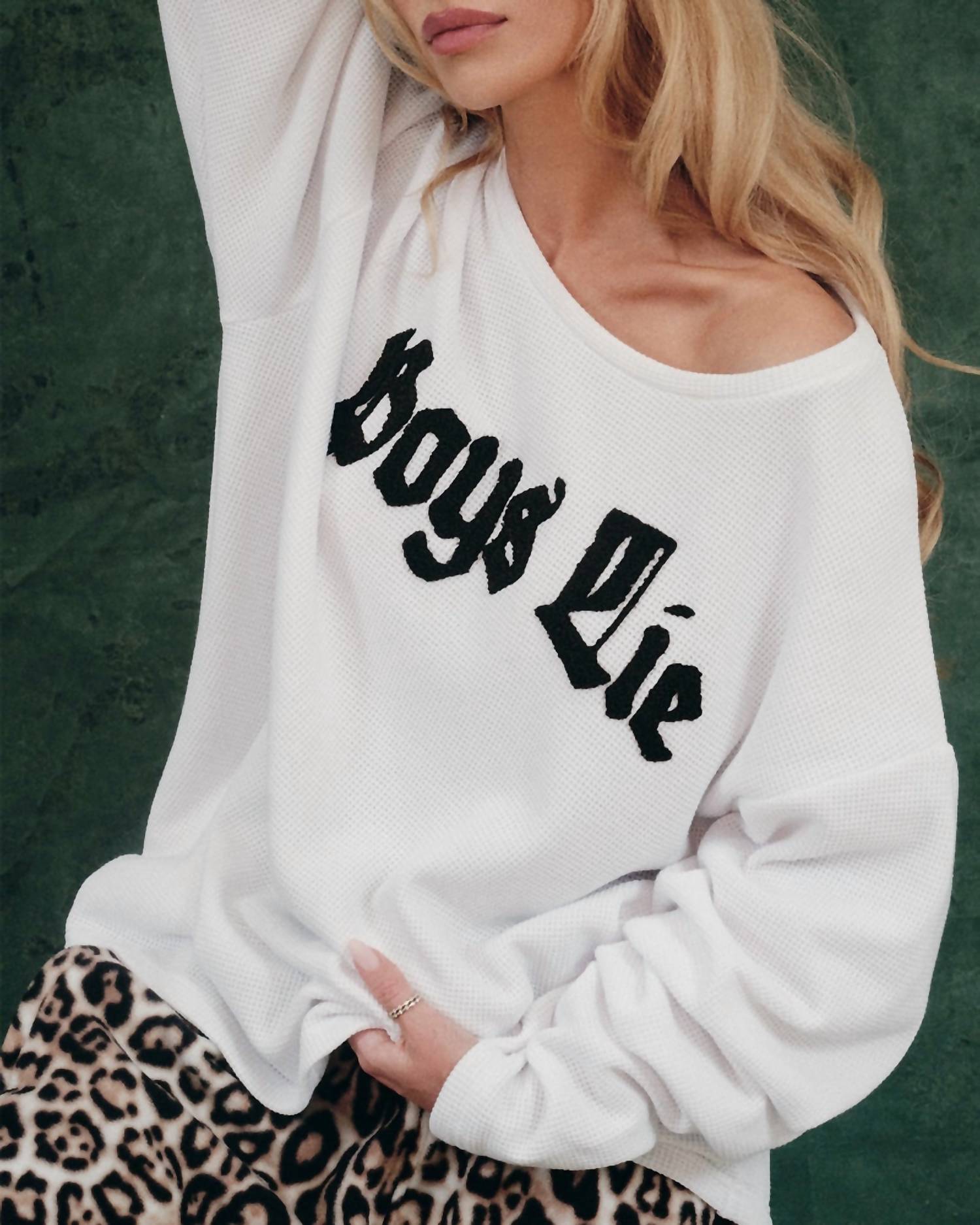 Boys Lie - Rocker Thermal Bfoyfriend Sweatshirt