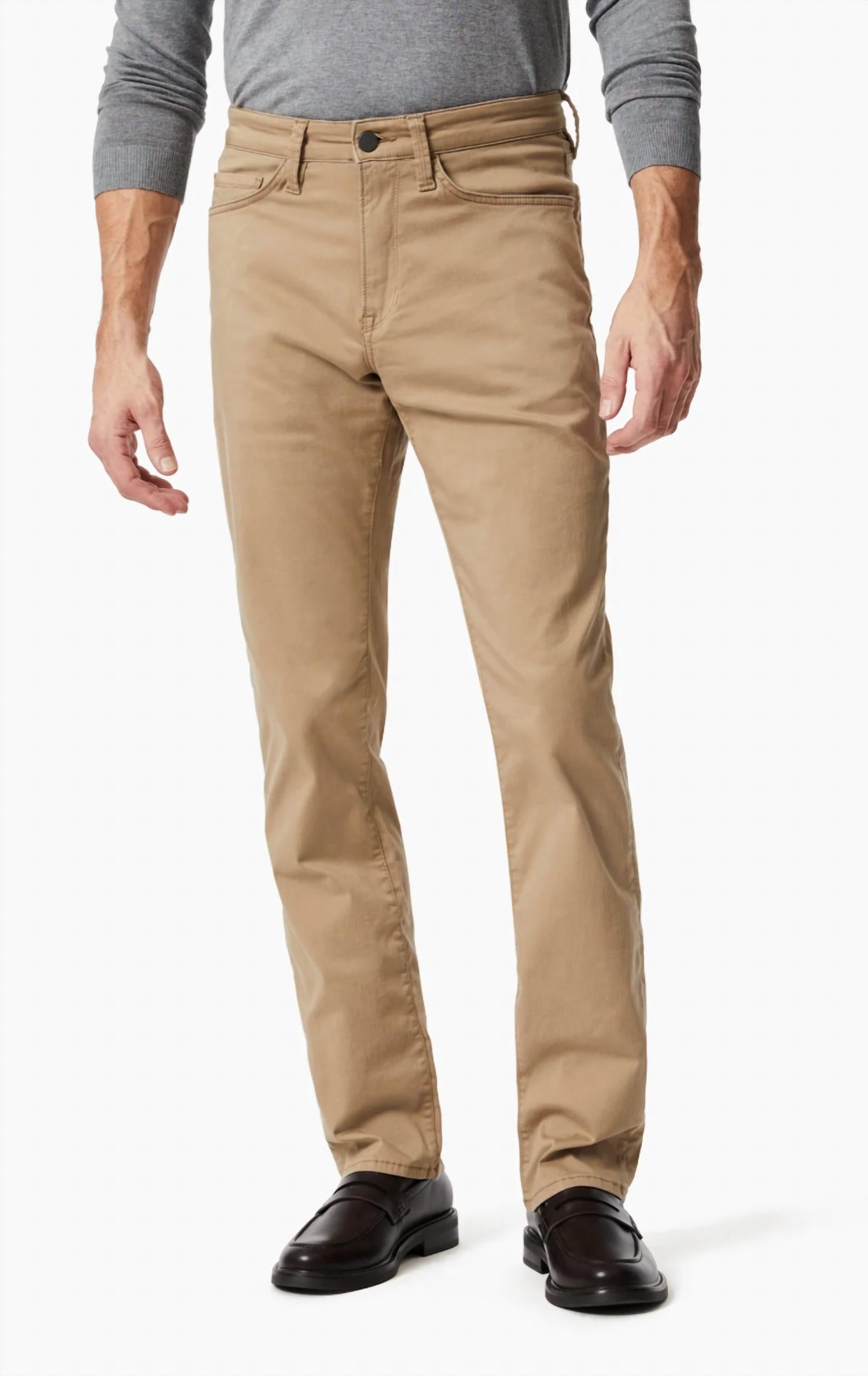 34 Heritage Charisma Relaxed Straight Leg Pants in khaki twill - men's pants