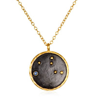 Satya Jewelry Women's Virgo Zodiac Sapphire Necklace in gold black - women's jewelry