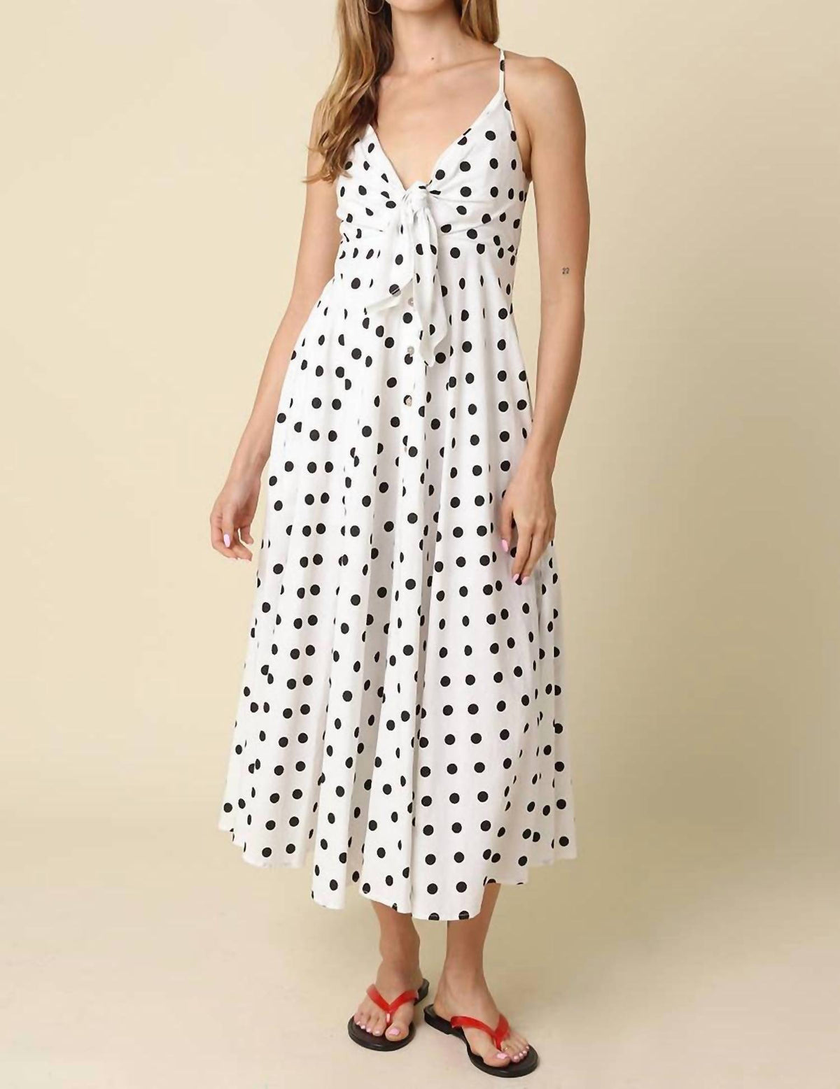 Olivaceous - Clara Polka Dot Maxi Dress