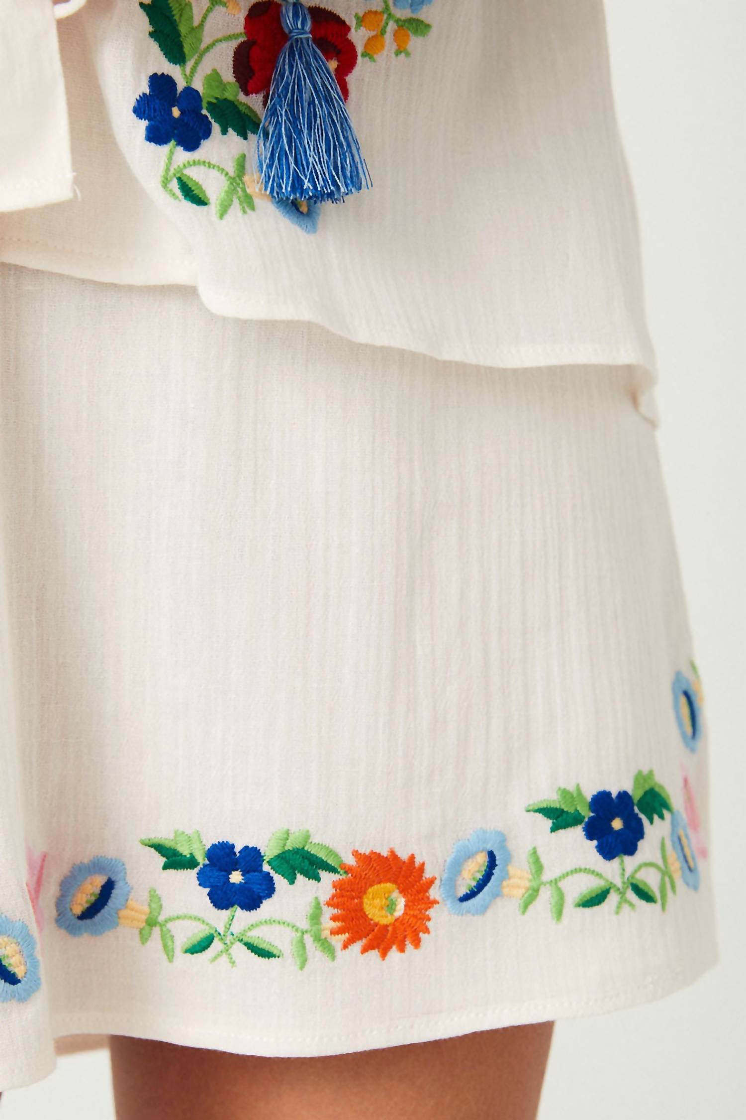 Spell - Florapaloosa Embroidered Skirt