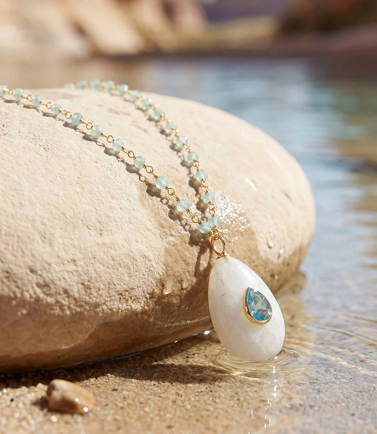 Native Gem - Women's Embellished Amulet Necklace
