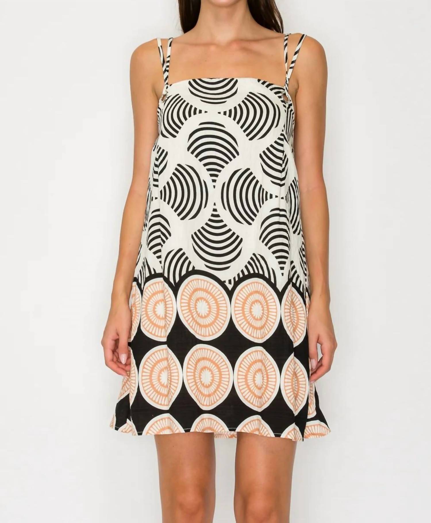 Meet Me In Santorini - Midnight Shell Shift Dress