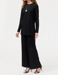 Johnny Was JENNA KNIT EASY PANT in black - women's pants - detail view