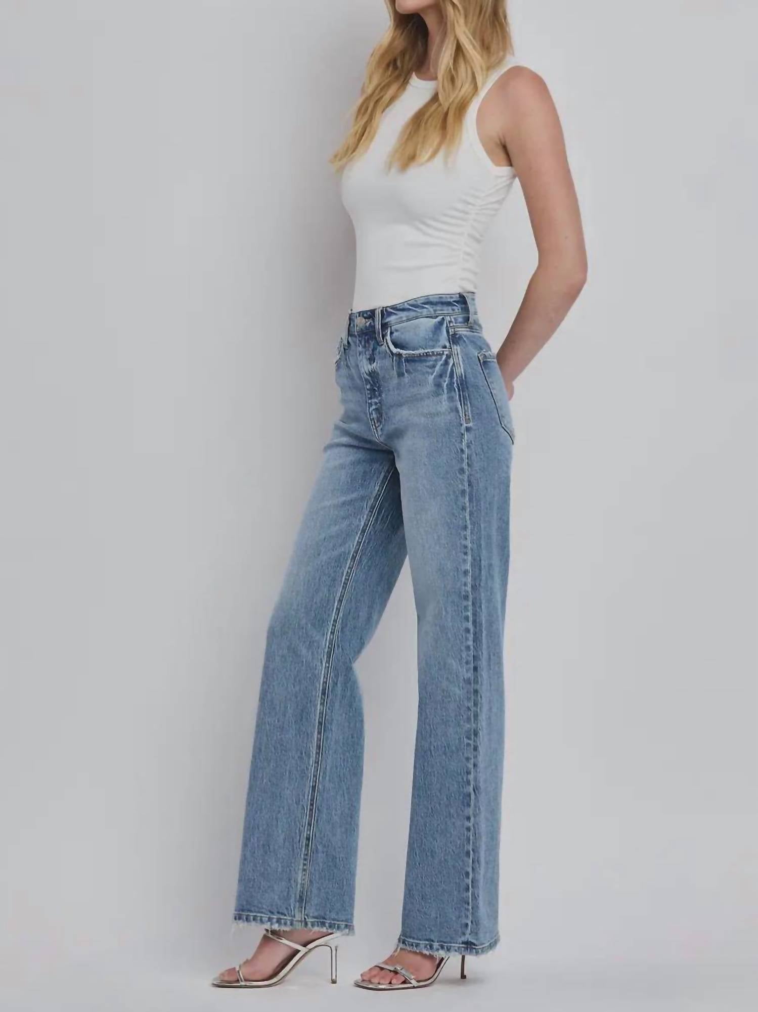Vervet By Flying Monkey - Clare Super High Rise Wide Leg Jeans - Plus