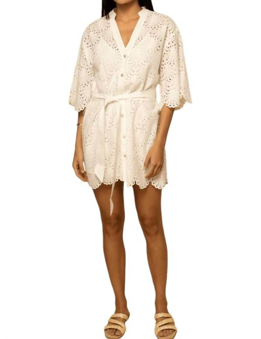 Shore - Napa Eyelet Shell Mini Dress