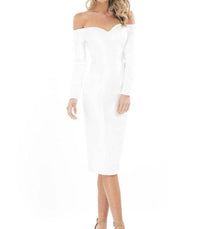 Rachel Allan - Off-the-shoulder Midi Dress