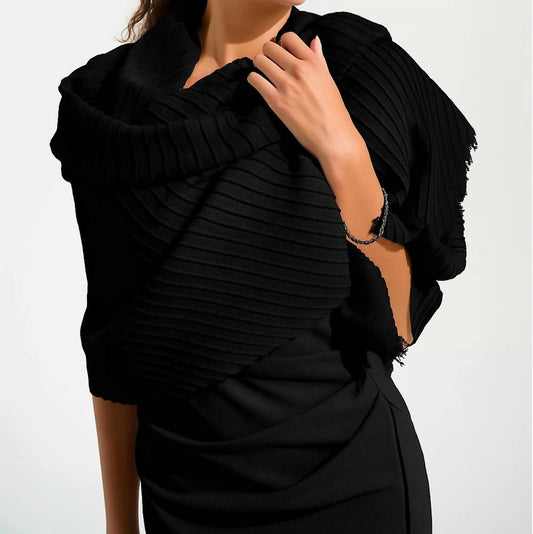 Joseph Ribkoff - Women's Woven Pleated Rectangular Scarf