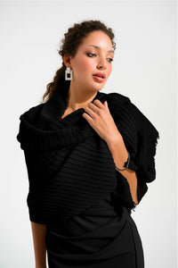 Joseph Ribkoff - Women's Woven Pleated Rectangular Scarf