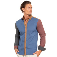 Eight X - Denim Sections Stretch Button Down Shirt