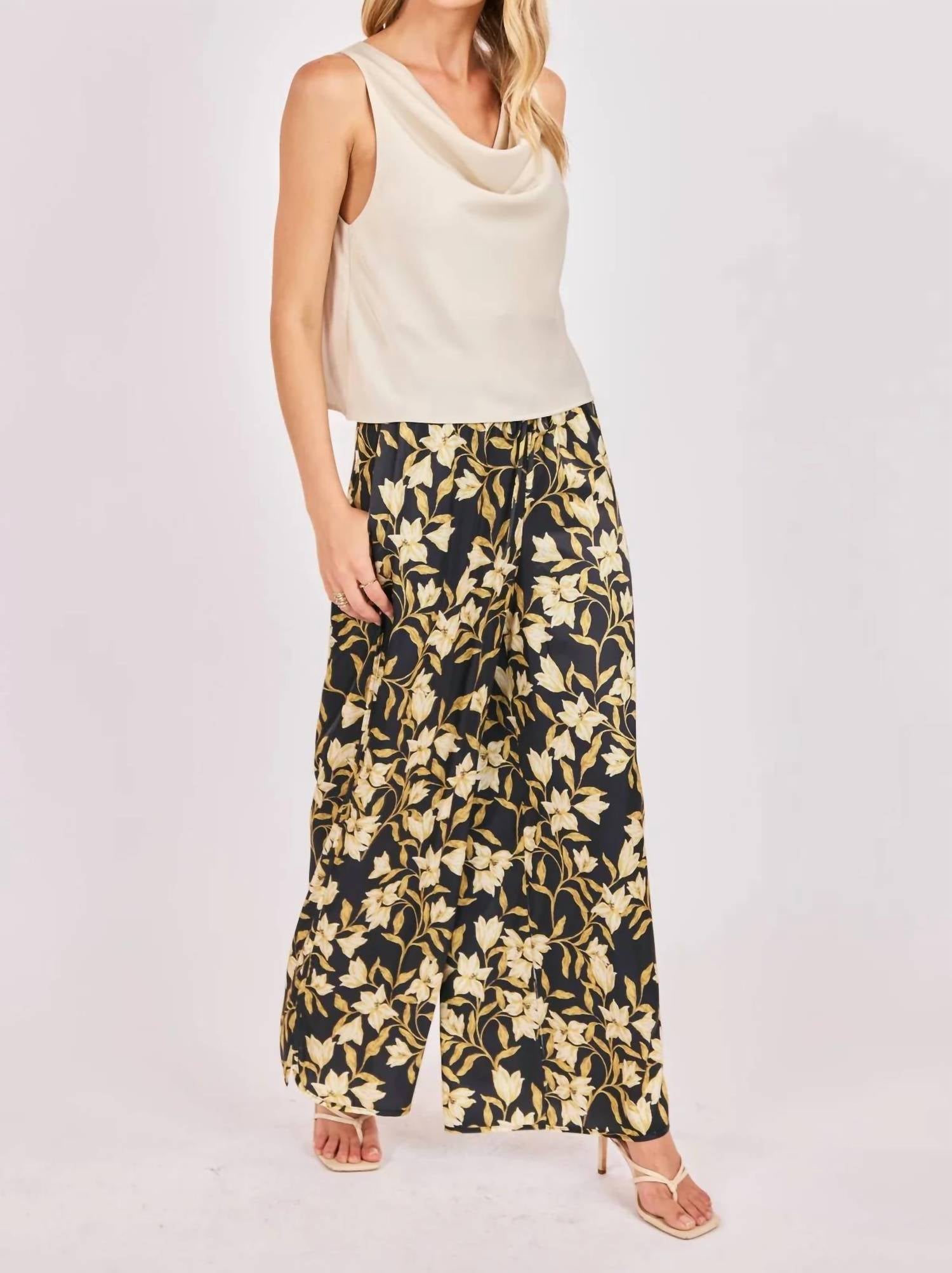 Sadie & Sage - Gala Satin Pull On Pants