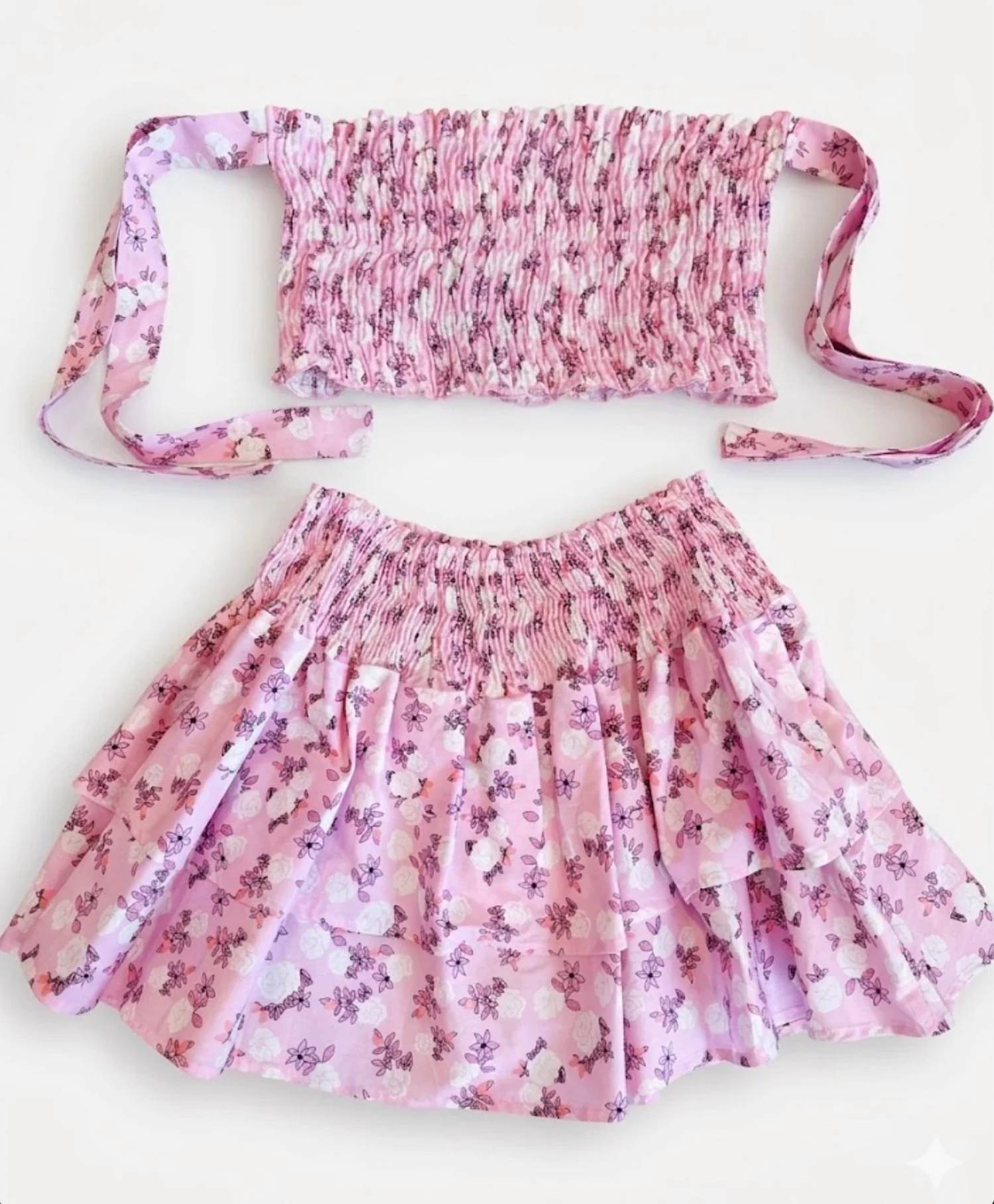 Theme - Girl's Mini Rose Skirt Set